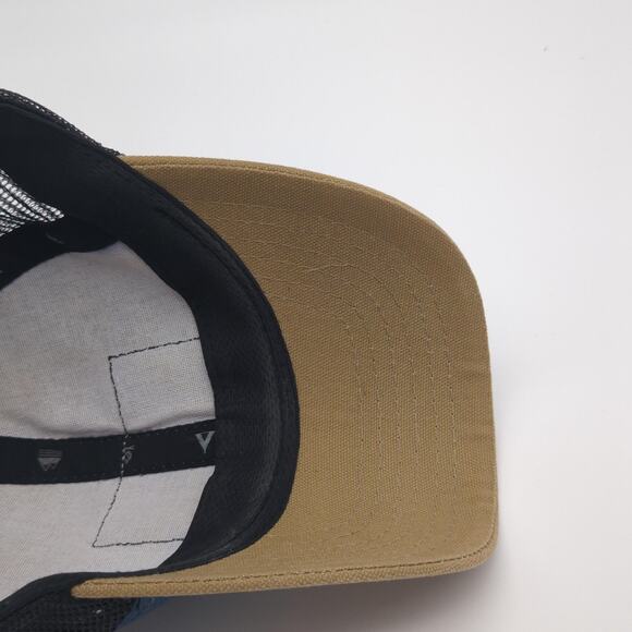 HippyTree Hat Cap Snap Back Blue Tan Mesh Trucker Patch Sustainable Mens Outdoor - Picture 11 of 12